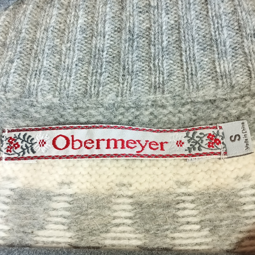 Obermeyer Faire Isle Womens Lambswool Angora Zip Cardigan Sweater Small - Picture 8 of 11